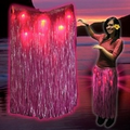 Light Up LED Hula Skirt - Red/Pink